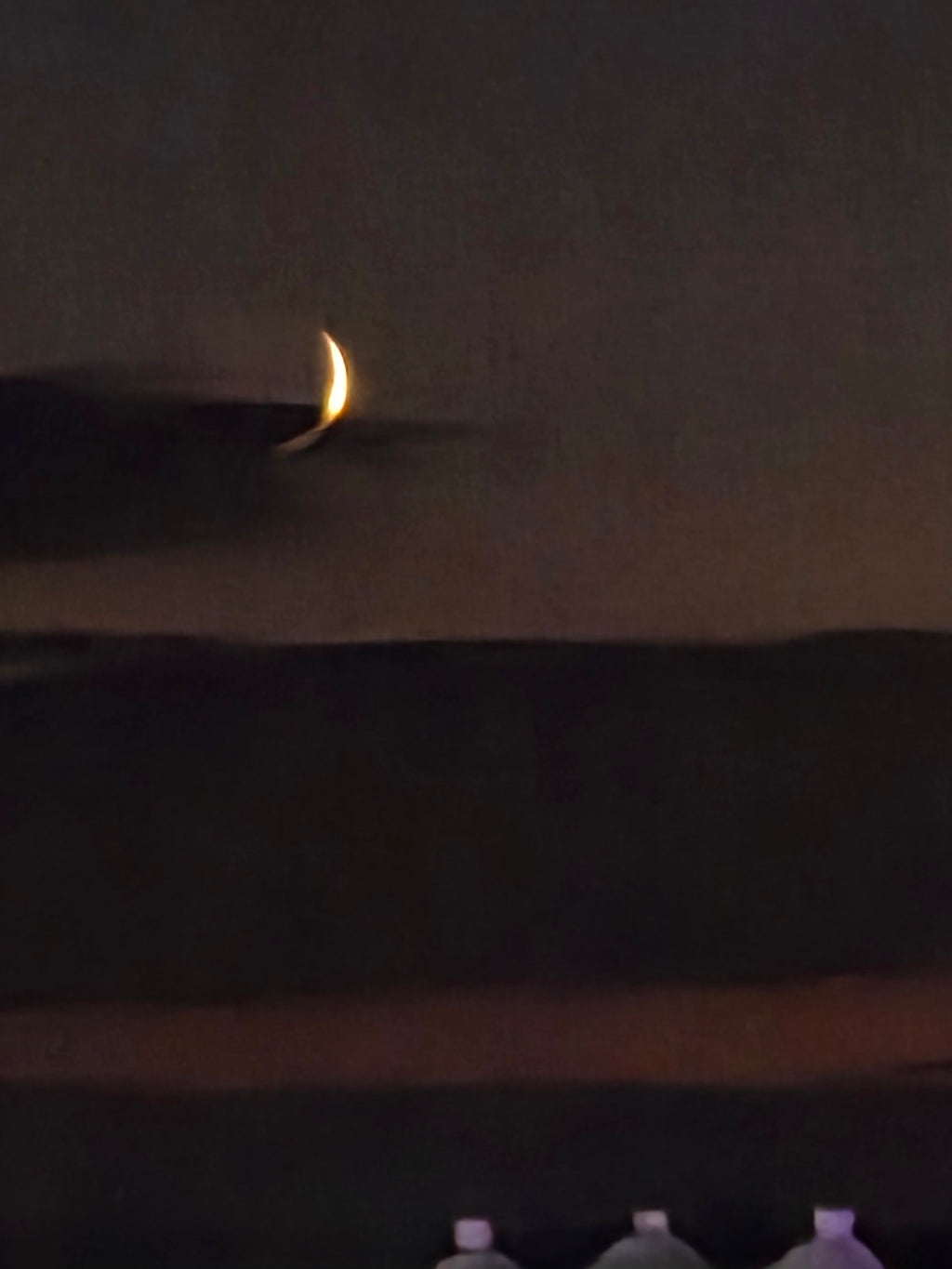 The wanning crescent of the moon