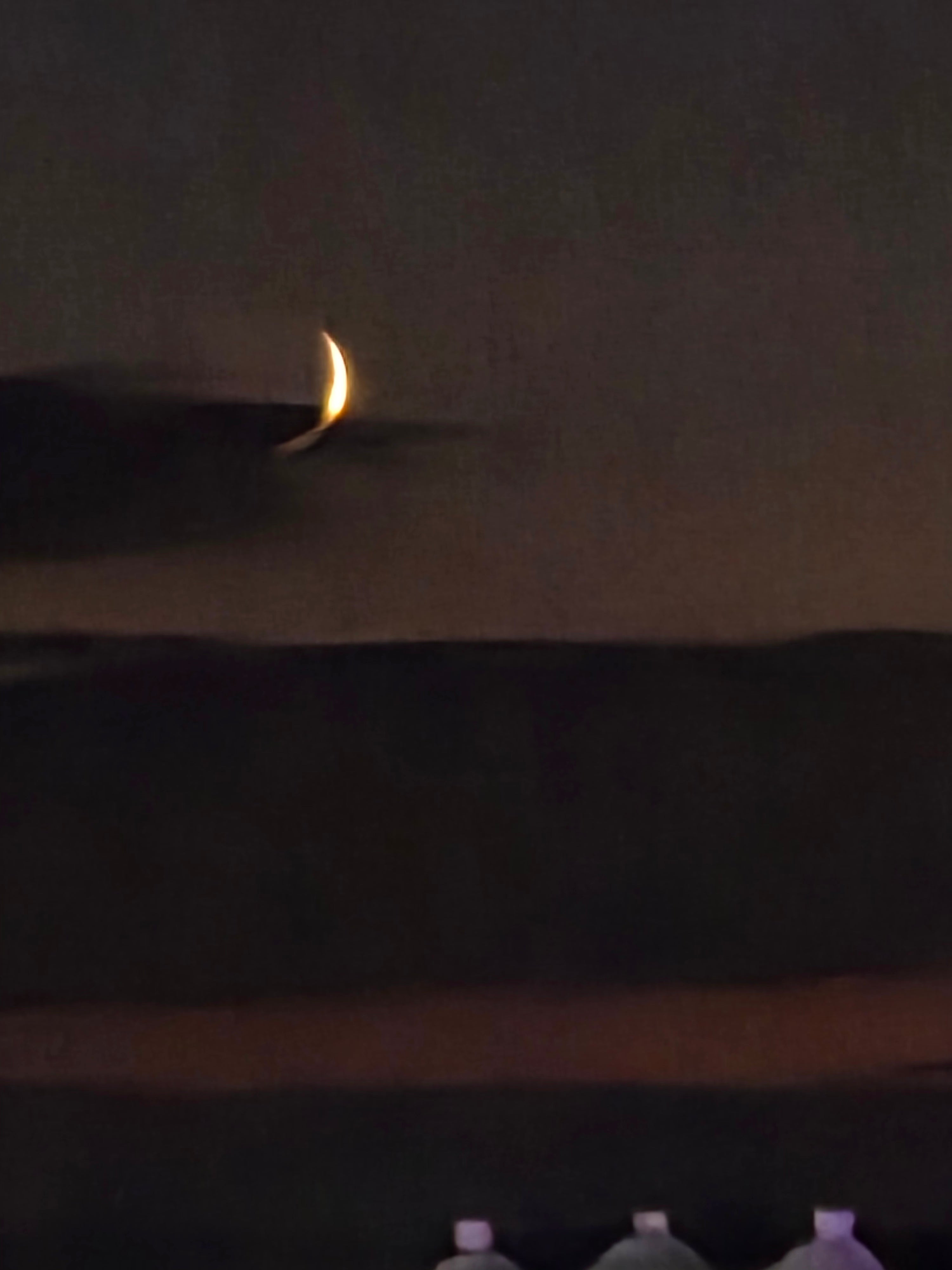 The wanning crescent of the moon
