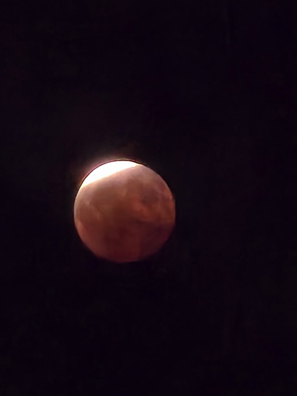 Blood moon partial eclipse