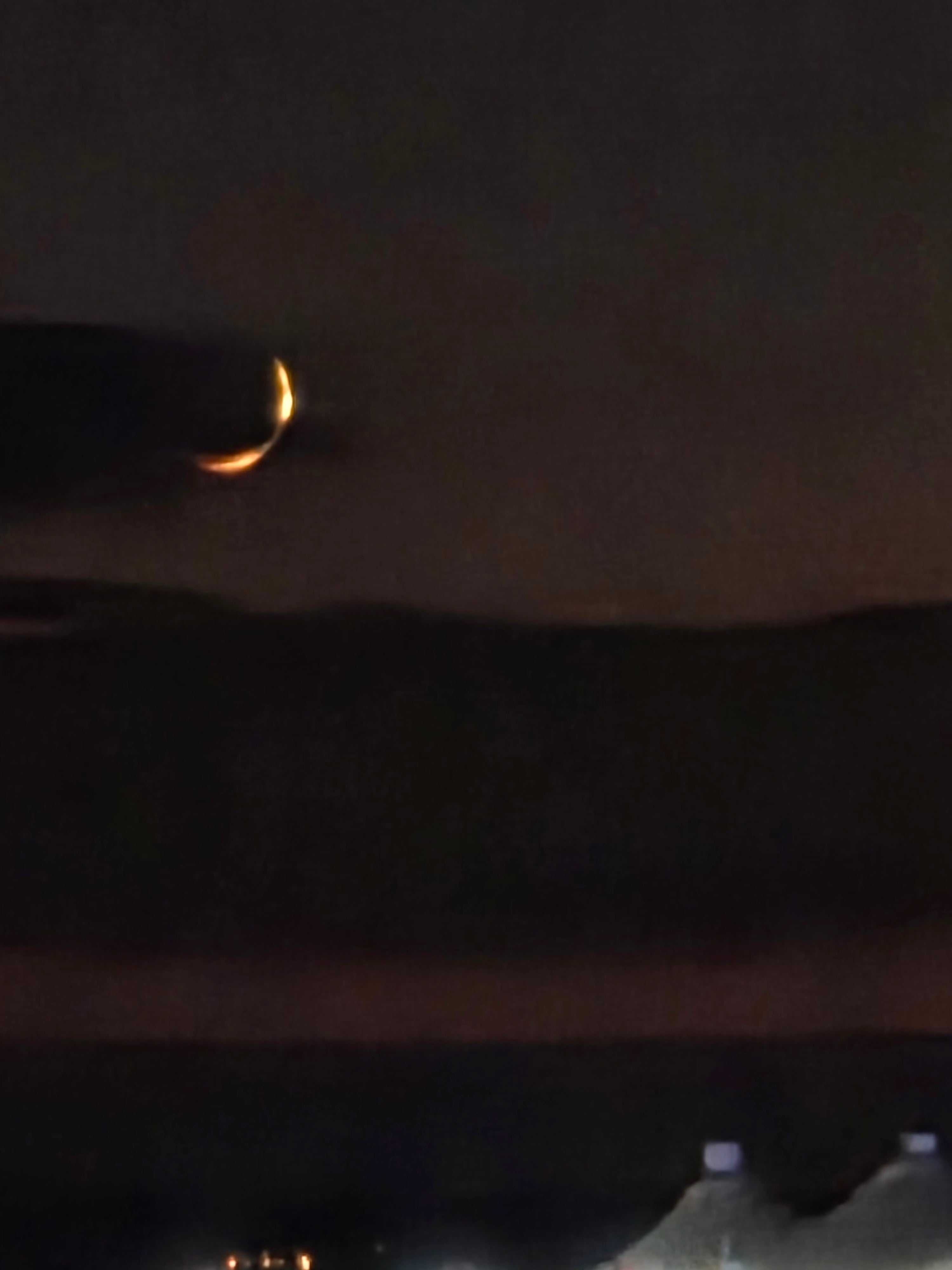 The wanning crescent of the moon