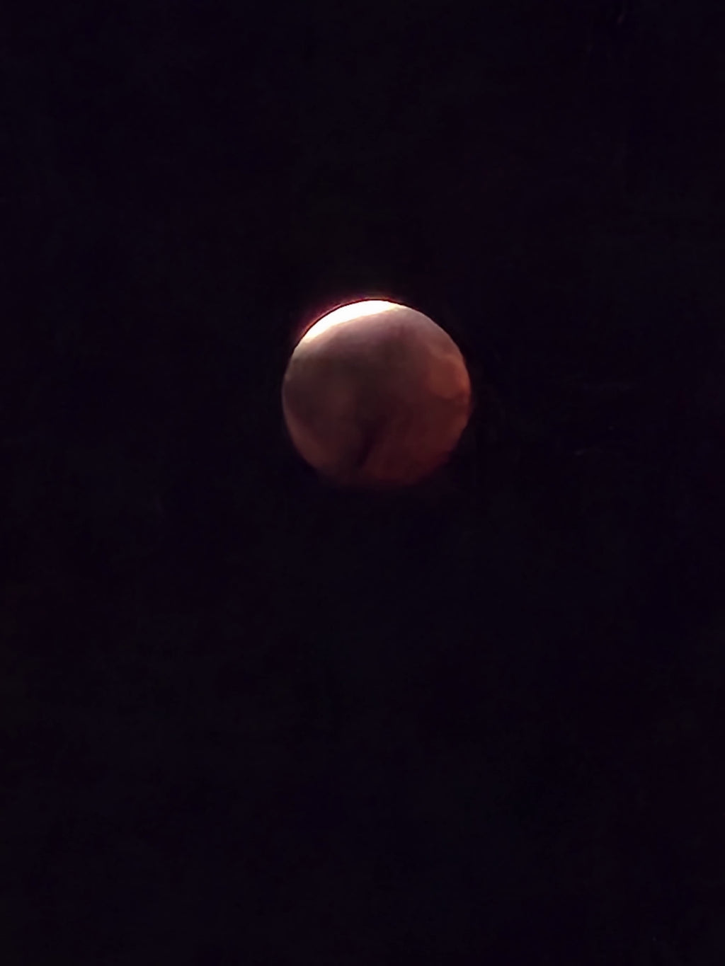 Blood moon partial eclipse