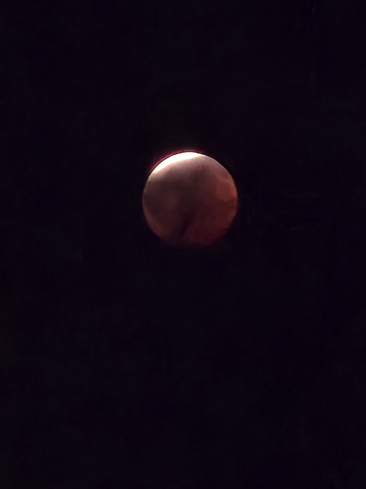 Blood moon partial eclipse