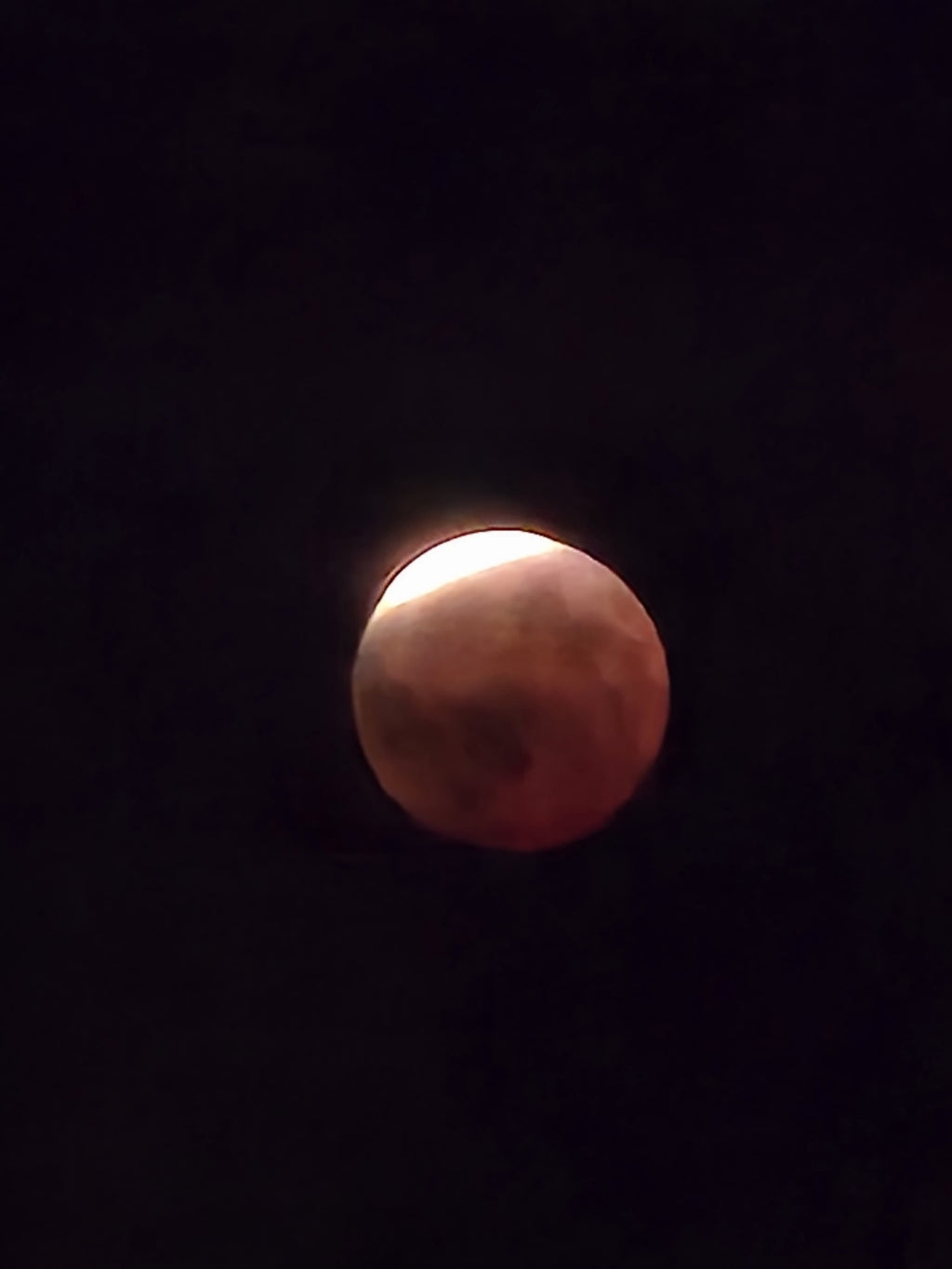 Blood moon partial eclipse