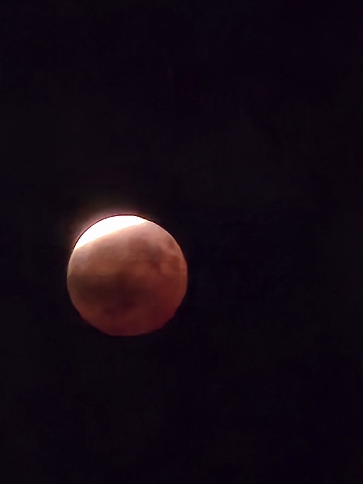 Blood moon partial eclipse