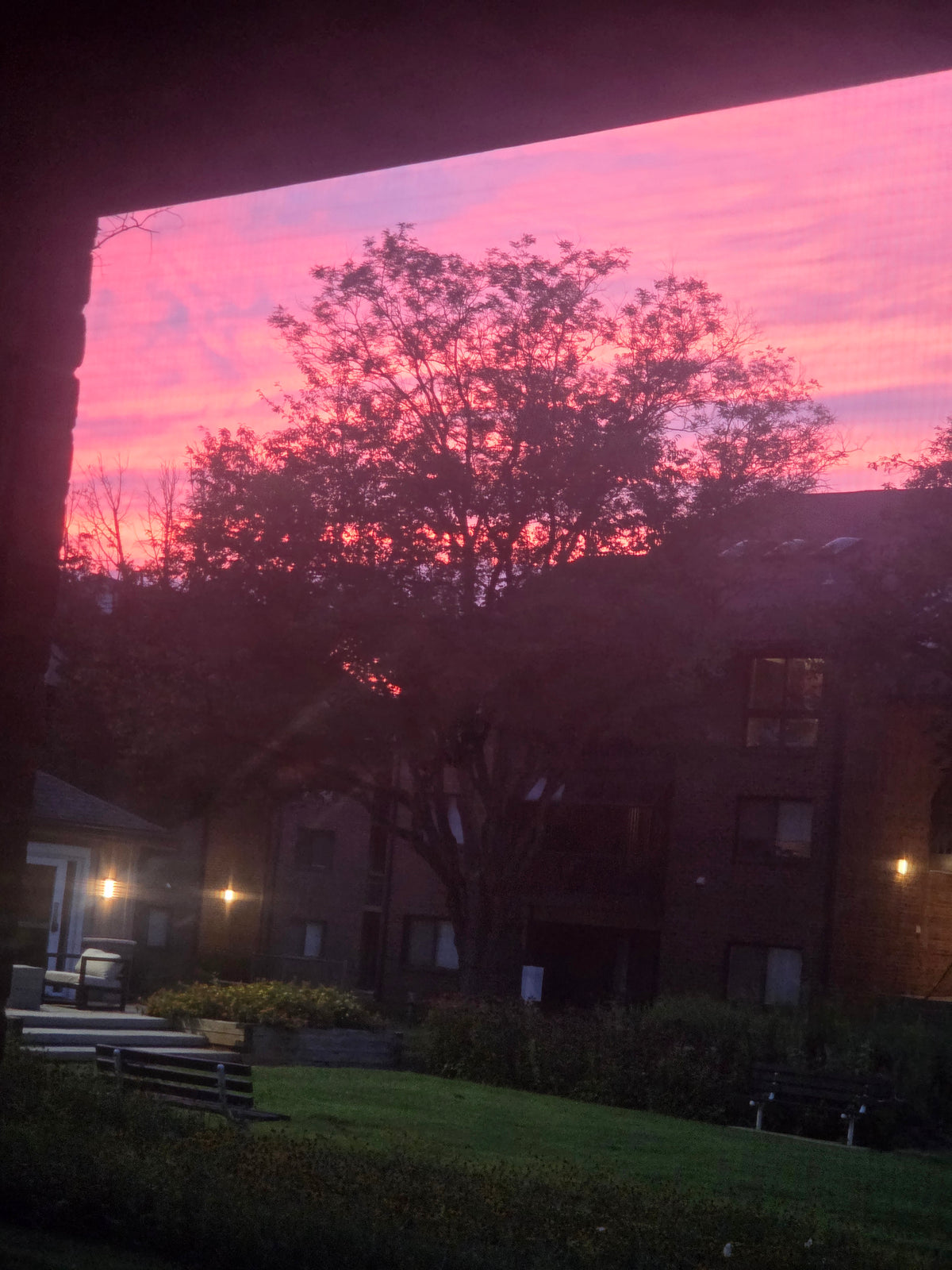September sunset in Columbia, MD